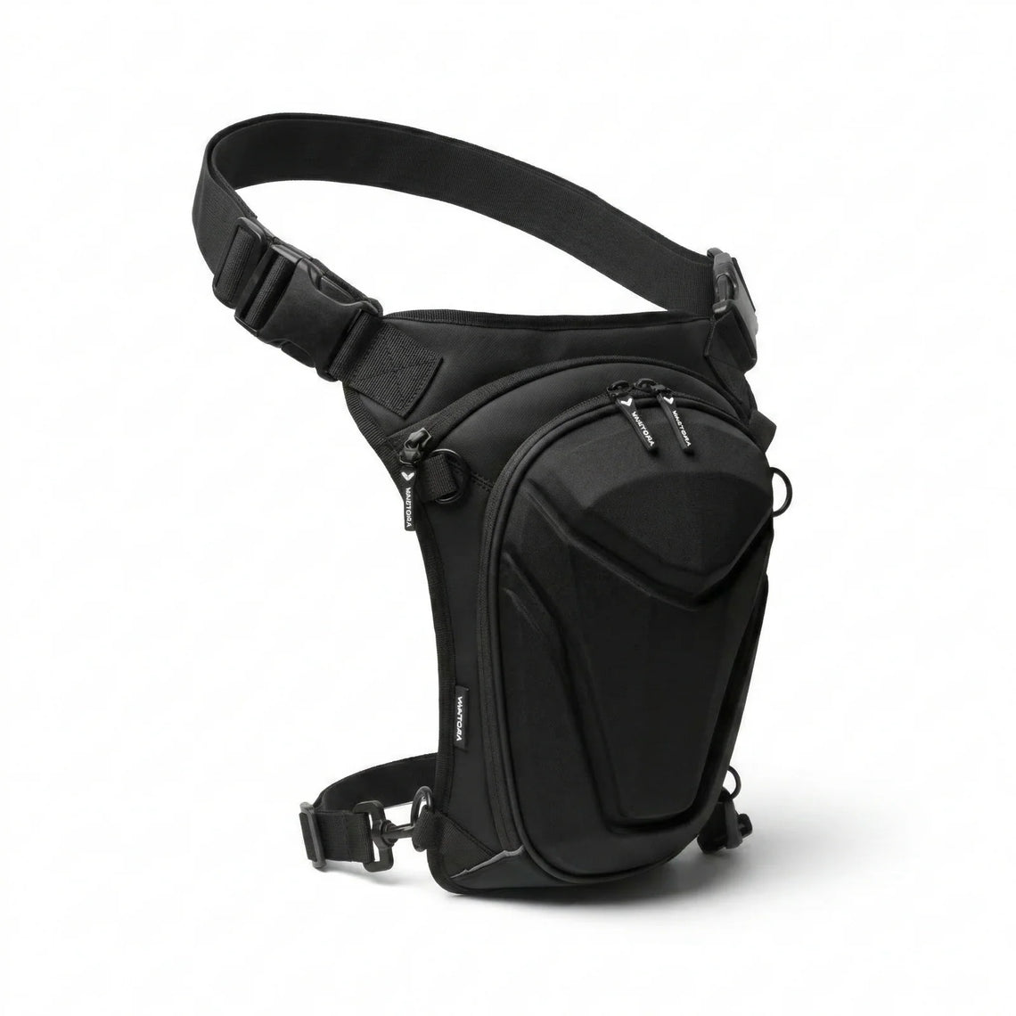66BHP x Vantora ARC 4-in-1 Thigh Bag Black Riding Leg Bag for Motorcycle Touring