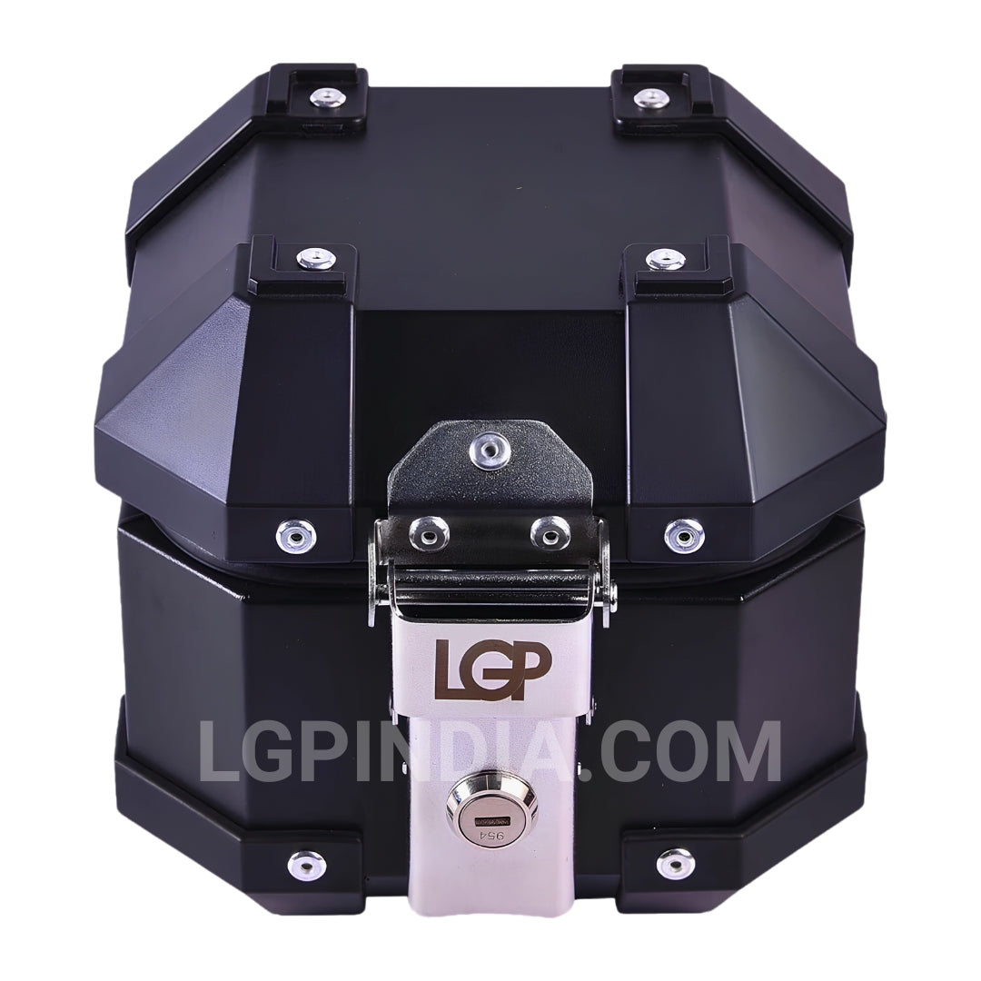 LGP 5L aluminum motorcycle top box black silver