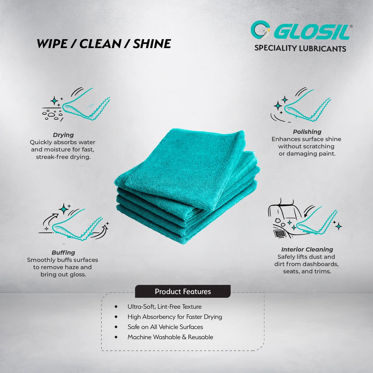 Glosil Microfiber Cleaning Cloth Pack of 1