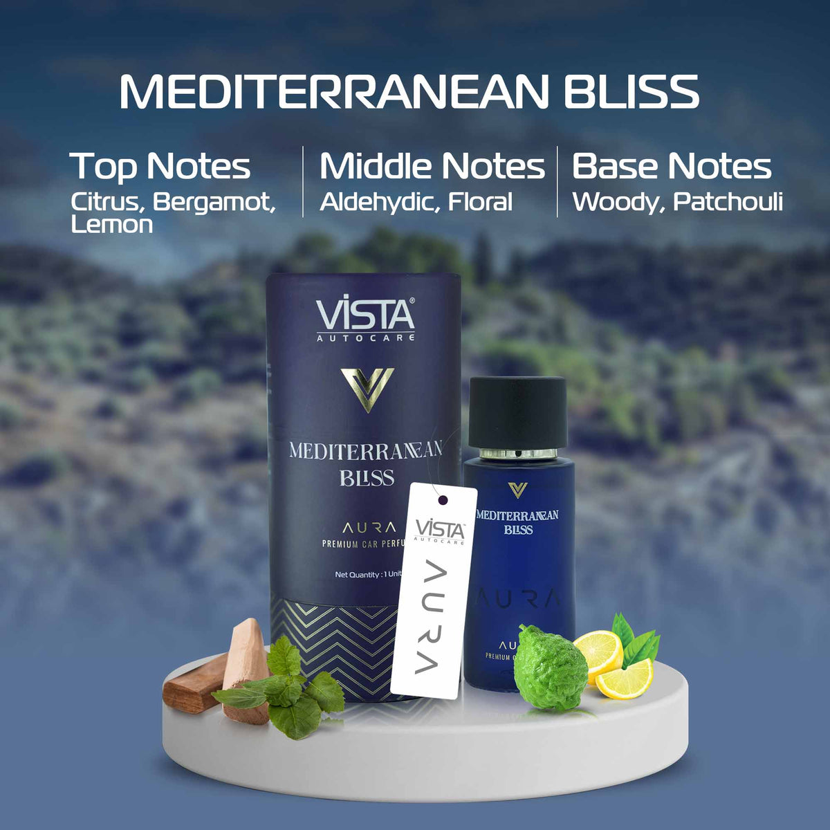 Vista Aura Premium Car Perfume with 2 Hanging Fragrance Boards