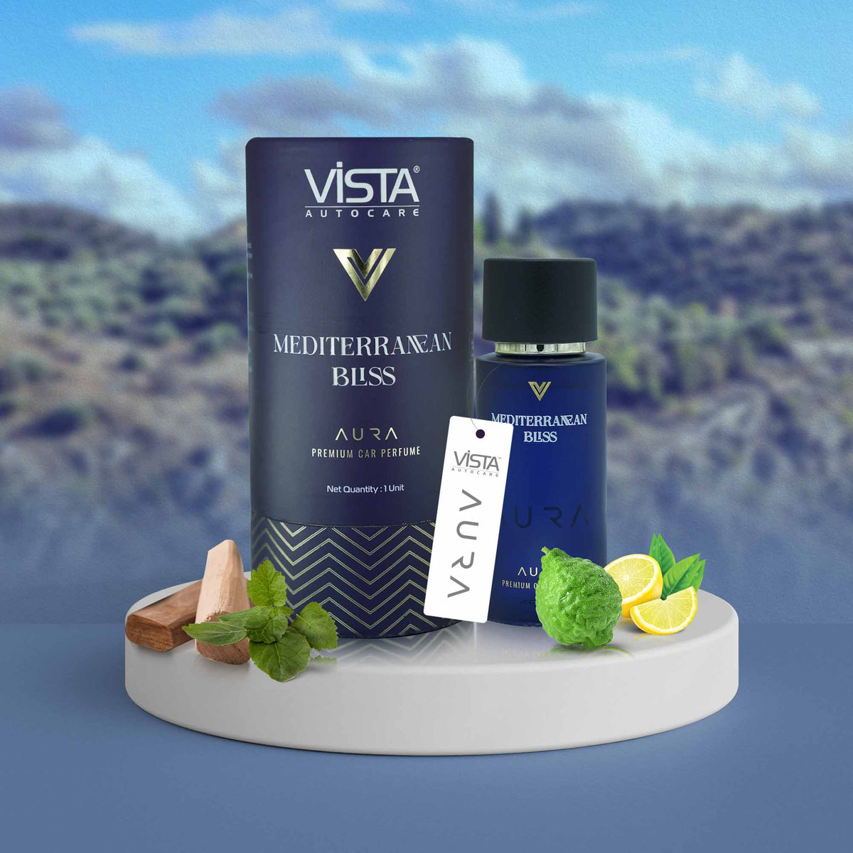 Vista Aura Premium Car Perfume with 2 Hanging Fragrance Boards