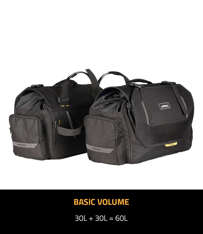 CRAMSTER Stallion 60L stormproof motorcycle saddlebags