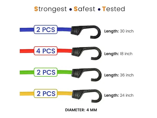 Bungee Cord - Set Of 15 - Mix