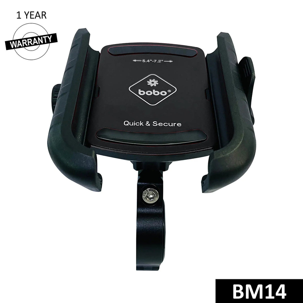 BOBO BM14 quick release bike phone holder mounted on motorcycle handlebar