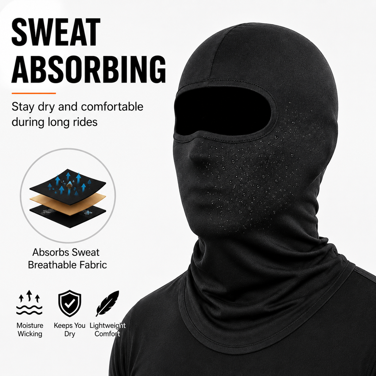 LGP black balaclava face mask for men and women