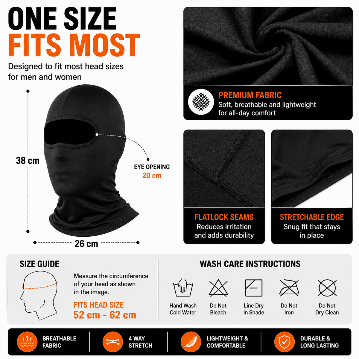 LGP black balaclava face mask