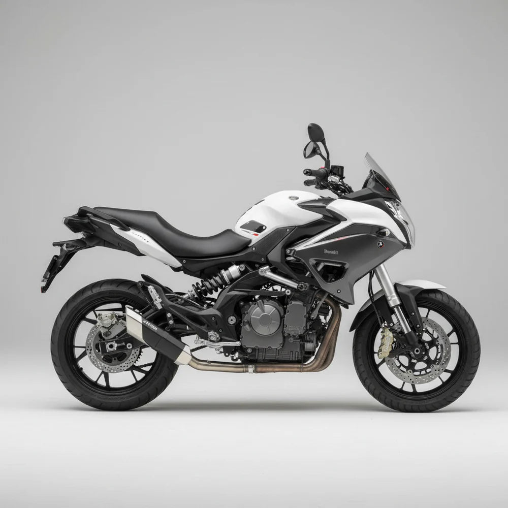 Barrel Rogue 2.0 stainless steel slip-on exhaust for Benelli GT 600 performance motorcycle exhaust