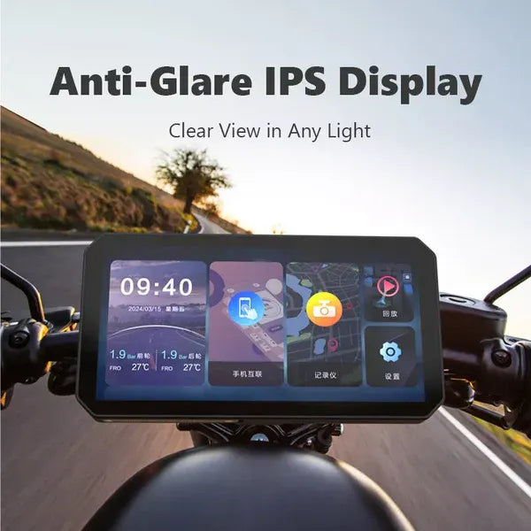 C9 Max Motorcycle Front & Rear Camera with Wireless CarPlay β Aoocci