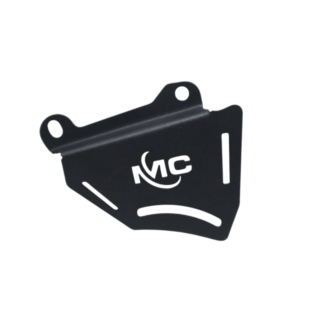 MotoCare black caliper guard installed on Hero XPulse 210 protecting brake caliper