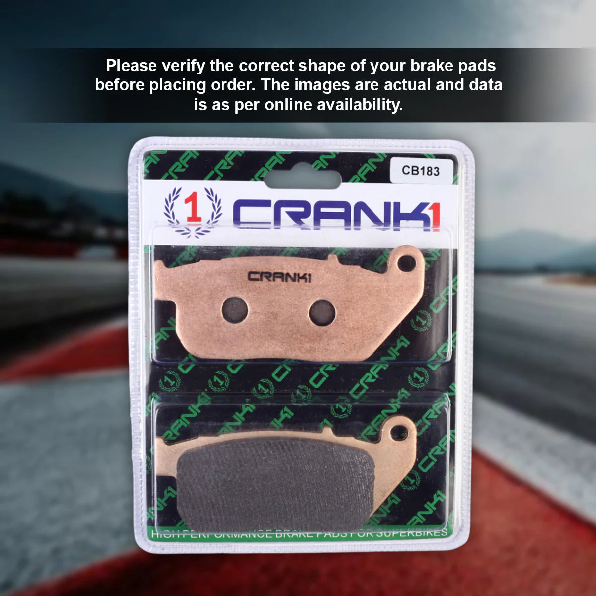 CRANK1 Sintered Front Brake Pads CB183 for Harley Davidson Sportster Iron 883 2009-2013 Motorcycle Brake Pads
