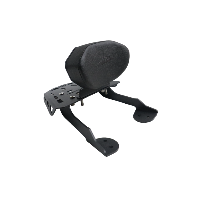 MotoCare CNC backrest carrier for Bajaj Pulsar NS400Z with luggage plate and passenger support