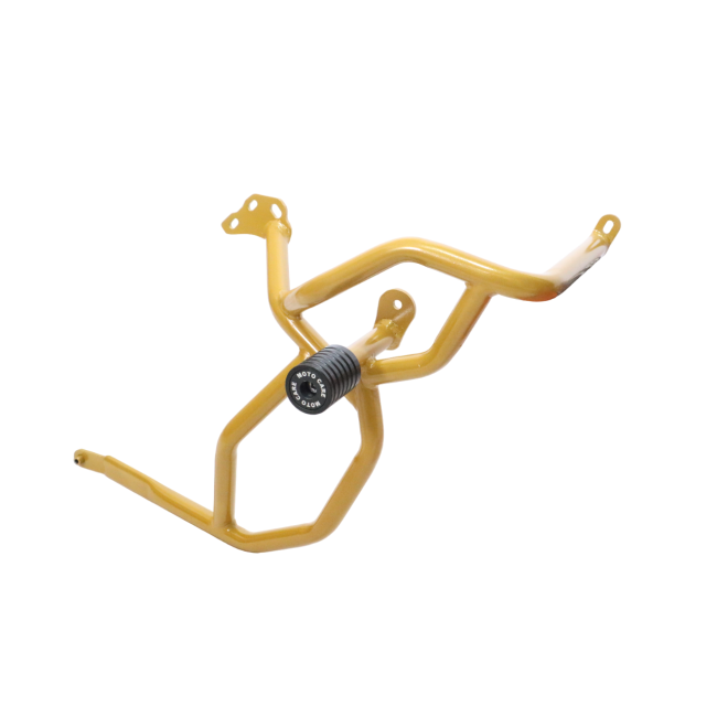 MotoCare crash guard dual sliders gold Himalayan 450