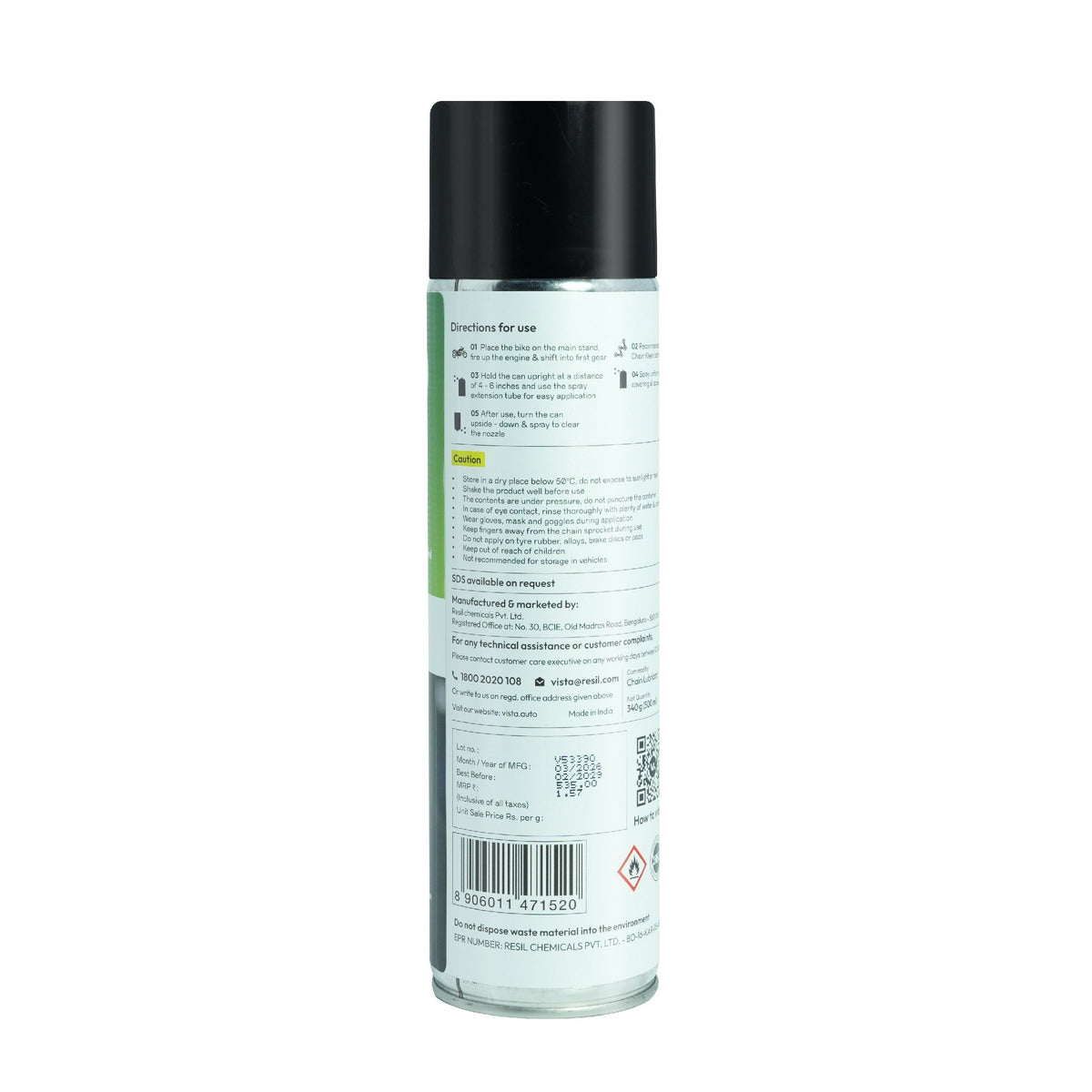 Vista Auto Care Chain Lube 500 ml bike chain lubricant