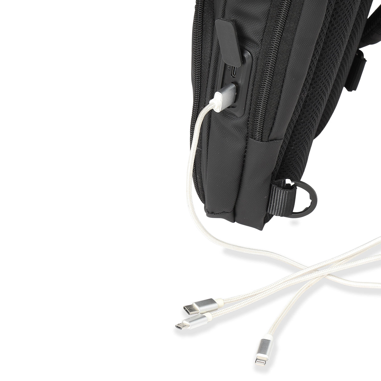 Guardian Gears SideKick Unisex Crossbody Sling Bag with USB Charging Port