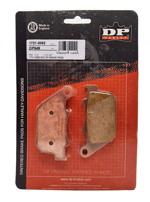 DP Standard Brake Pads for Harley-Davidson Iron 883 2009–2013 Front DP-948 Rear DP-949