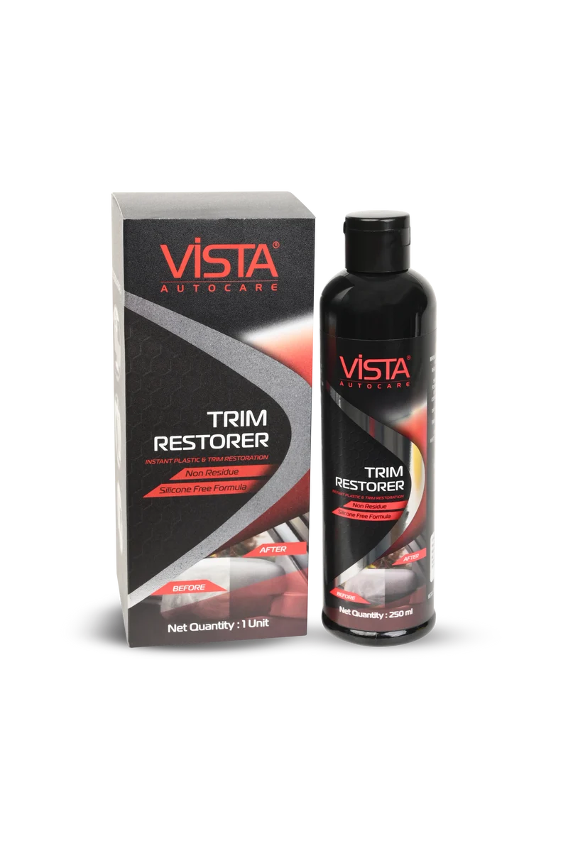 VISTA Auto Care Trim Restorer 250 ml for restoring faded automotive exterior plastic and vinyl trim
