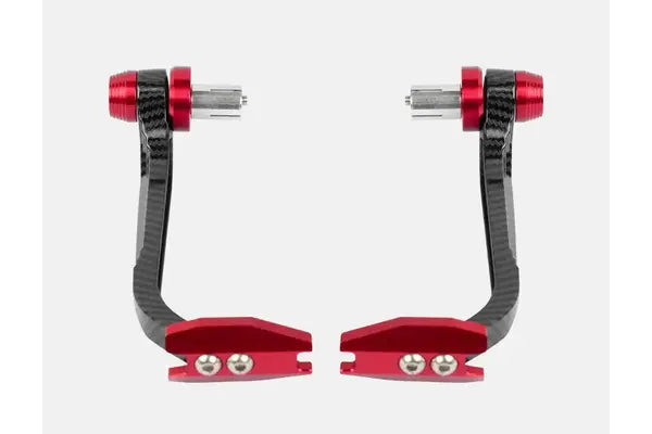 Dual tone carbon motorcycle lever guard for brake and clutch lever protection