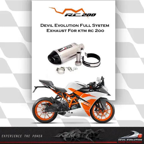 Devil Evolution Full Sports Exhaust System for KTM DUKE/RC 390 (Year 2