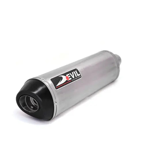 Devil Evolution 520mm extended slip-on exhaust for Royal Enfield Himalayan 411 deep tone stainless steel silencer