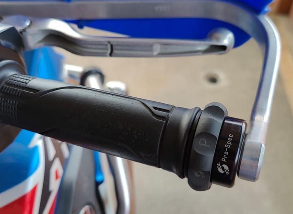 ECZ 013 Easy Cruz cruise control installed on Honda Africa Twin handlebar