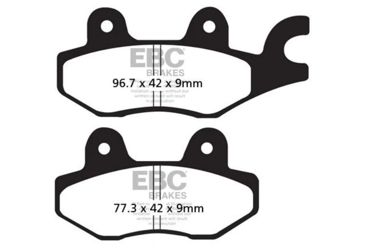 EBC Double-H Sintered Brake Pads Kawasaki Ninja 400 FA197HH Front Rear HH Rated High Performance Motorcycle Brake Pads