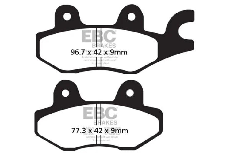 EBC Double H FA197HH sintered rear brake pads for Kawasaki Ninja 300 2013 onwards