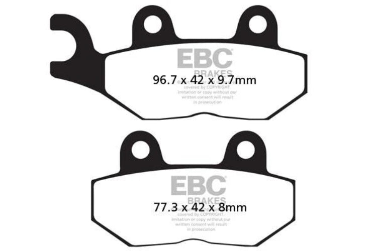 EBC Double-H Sintered Brake Pads Triumph Bonneville T100 T120 Street Twin Scrambler FA142HH Front FA214/2HH Rear HH Rated