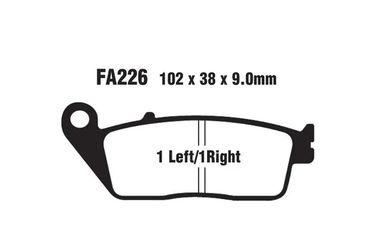 EBC Double-H Sintered Brake Pads Kawasaki Ninja 650 FA226HH Front FA174HH Rear HH Rated High Performance Motorcycle Brake Pads