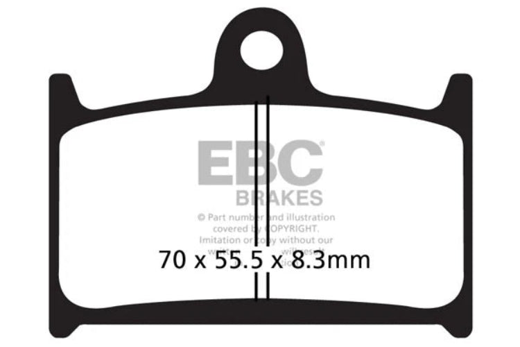 EBC Double-H Sintered Brake Pads Triumph Rocket III Roadster 2294 FA236HH Front FA209HH Rear HH Rated High Performance Motorcycle Brake Pads