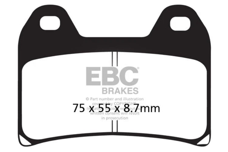 EBC Double-H Sintered Brake Pads KTM Duke 790 FA244HH Front FA213HH Rear HH Rated High Performance Motorcycle Brake Pads