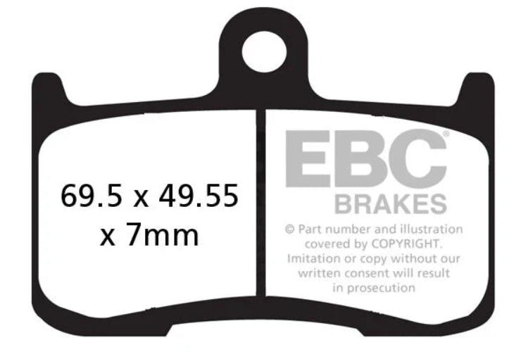 EBC Double H FA140HH sintered rear brake pads for Kawasaki Z900 ZR900 2017 onwards