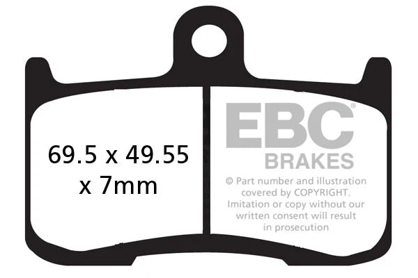 EBC Double H FA174HH sintered rear brake pads for Suzuki GSX-S750 2017 onwards