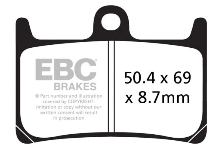 EBC Double-H Sintered Brake Pads Yamaha YZF R1 FA380HH Front FA436HH Rear HH Rated High Performance Motorcycle Brake Pads