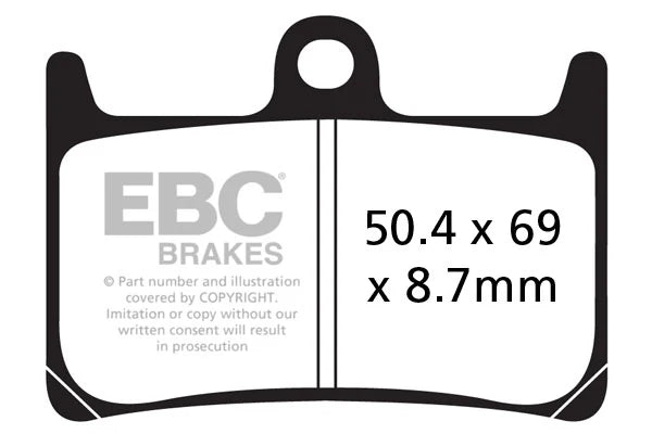 EBC Double-H Sintered Brake Pads Yamaha YZF R6 FA380HH Front FA174HH Rear HH Rated High Performance Motorcycle Brake Pads