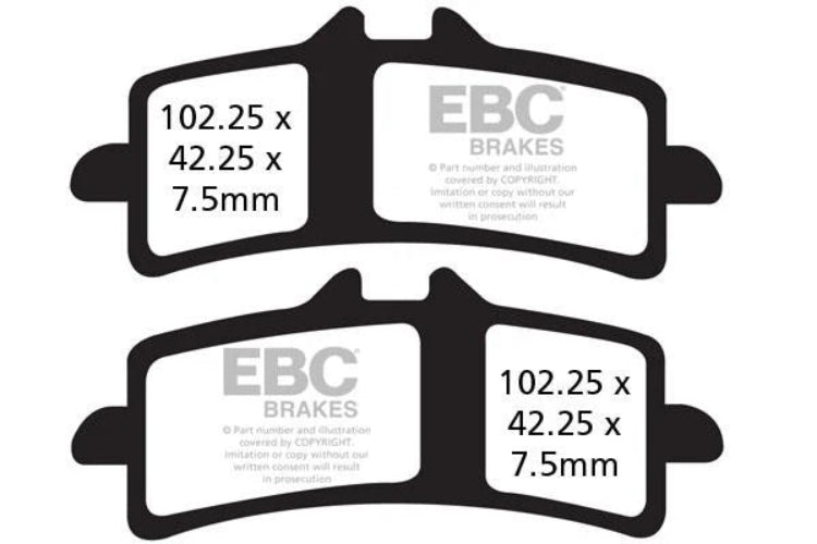 EBC Double-H Sintered Front Brake Pads MV Agusta F4 FA447HH HH Rated High Performance Motorcycle Brake Pads