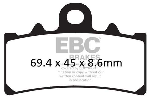 EBC Double H FA606HH sintered front brake pads for KTM Duke 250
