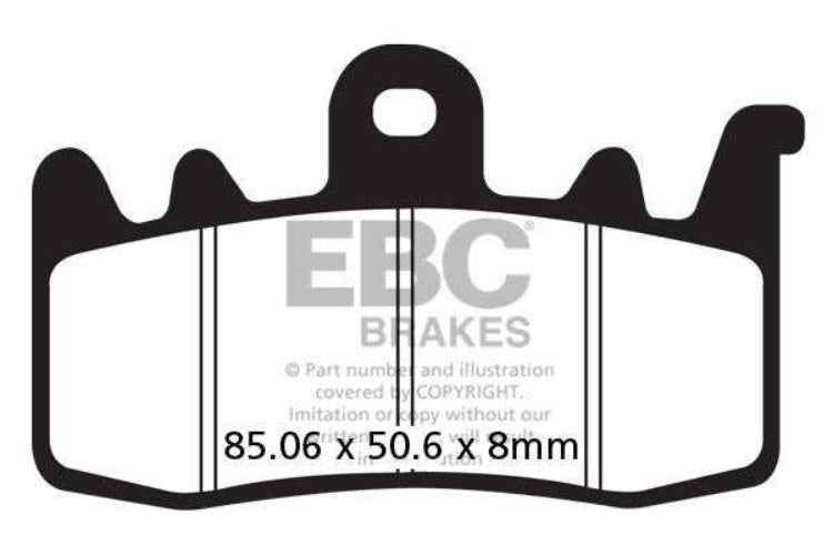 EBC Double-H Sintered Brake Pads Ducati Monster 797 FA630HH Front FA213HH Rear HH Rated High Performance Motorcycle Brake Pads