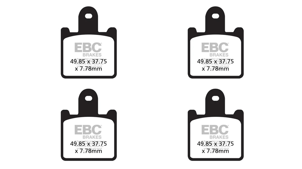 EBC Double-H Sintered Brake Pads Kawasaki ZX-6R FA417/4HH Front FA192HH Rear HH Rated High Performance Motorcycle Brake Pads