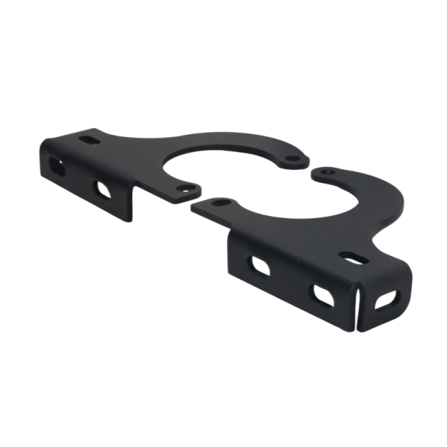MotoCare fog light clamp mounted on Hero XPulse 210 for auxiliary lighting setup