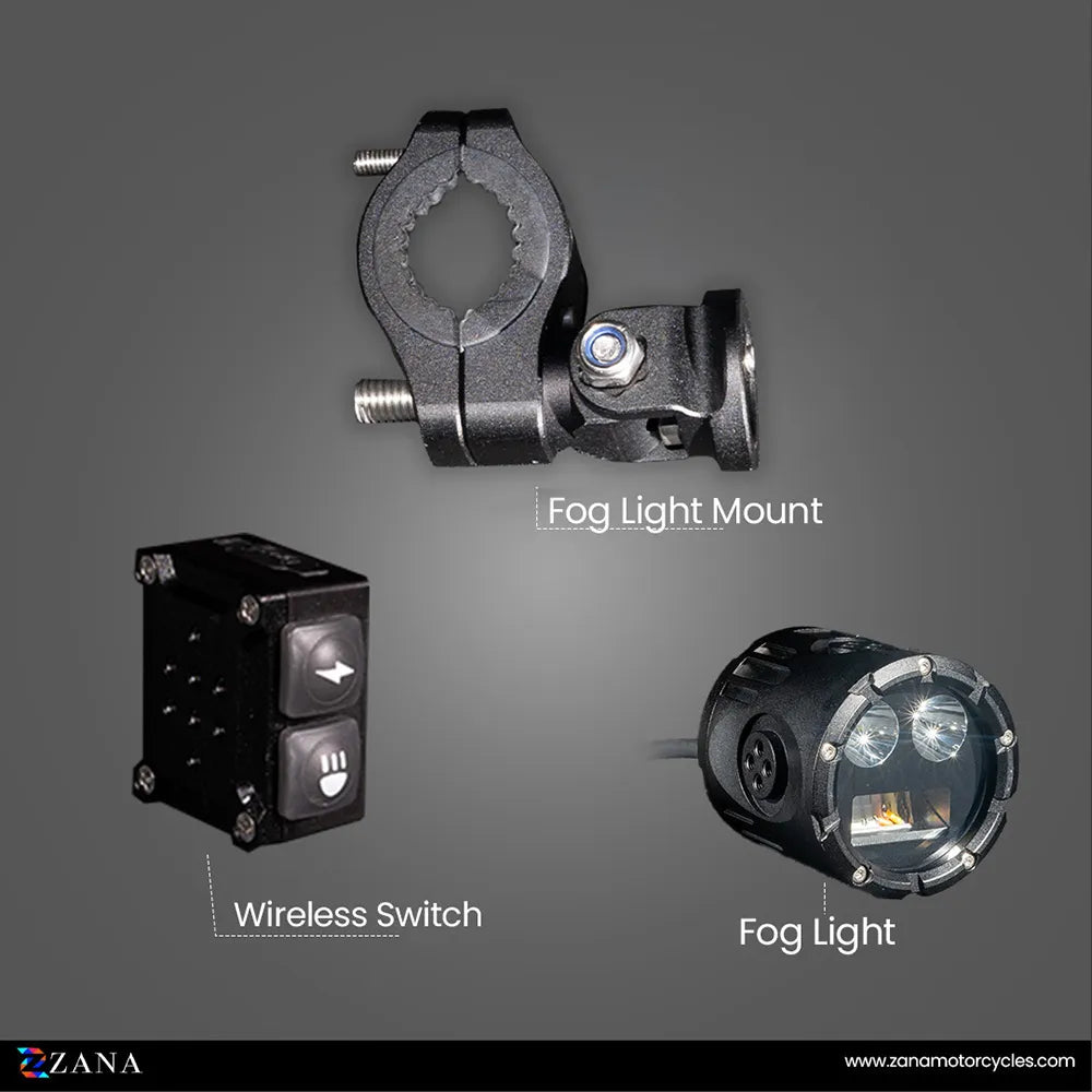ZANA Fog Light ZFL-50 Universal LED Fog Lights with Bluetooth Controller, Dual Colour Beam and CNC Aluminium Body | Legendary Custom