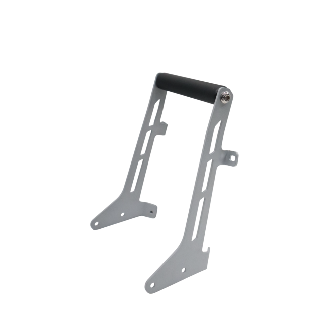 MotoCare GPS mount installed on Hero XPulse 210 handlebar holding smartphone for navigation