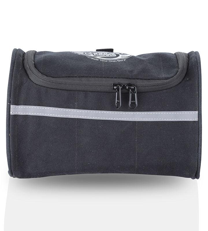 Guardian Gears Cliff motorcycle backrest bag mounted on a motorcycle grab rail made from durable water-resistant canvas fabric