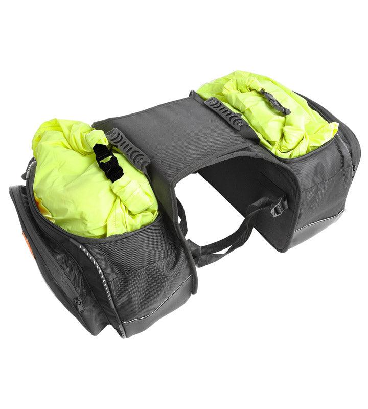 Guardian Gears Mustang 50L motorcycle saddlebags with dry bags set
