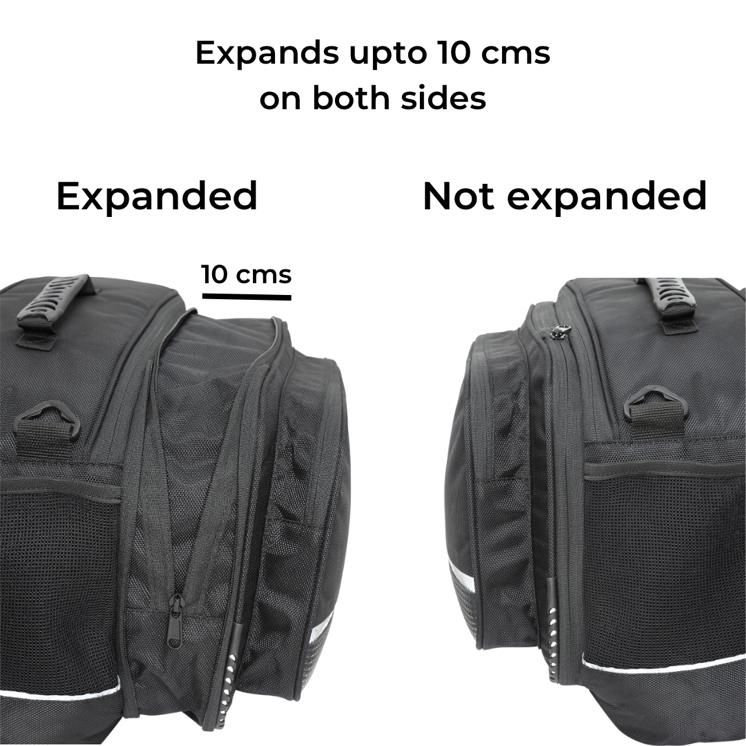 Guardian Gears Stallion 50L expandable waterproof motorcycle saddlebags
