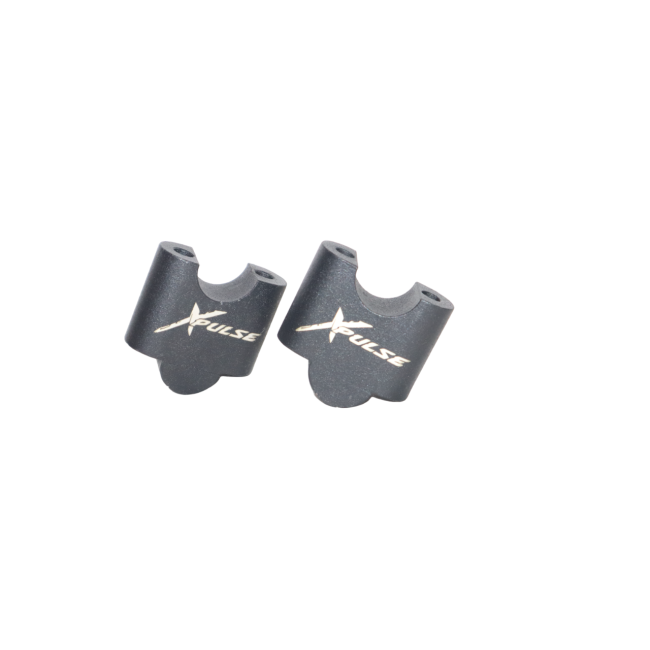 MotoCare handlebar riser installed on Hero Xpulse motorcycle improving riding posture and control for touring and off-road use