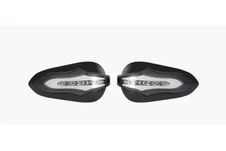 Pro XC black motorcycle handguard with integrated DRL daytime running light