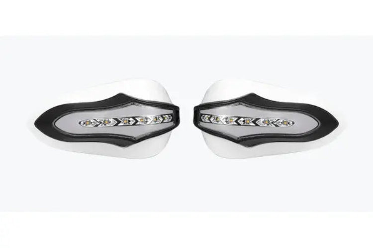 Pro XC black motorcycle handguard with integrated DRL daytime running light