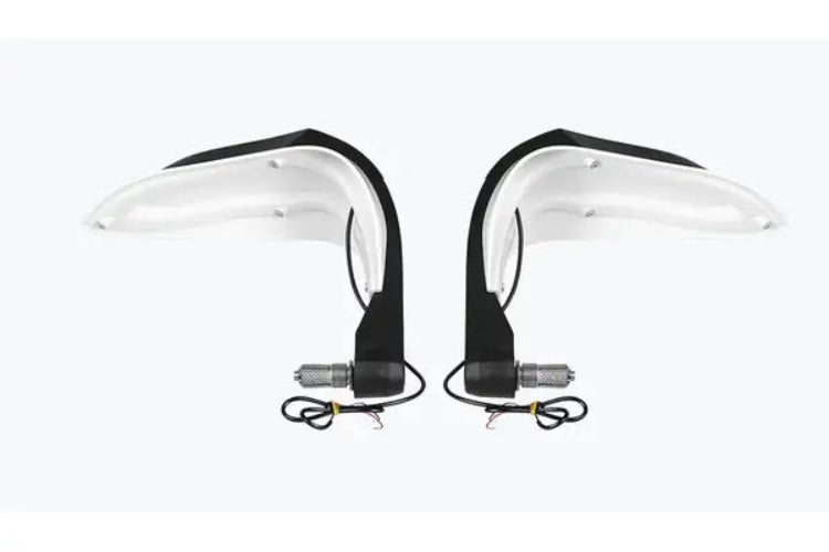 Pro XC black motorcycle handguard with integrated DRL daytime running light