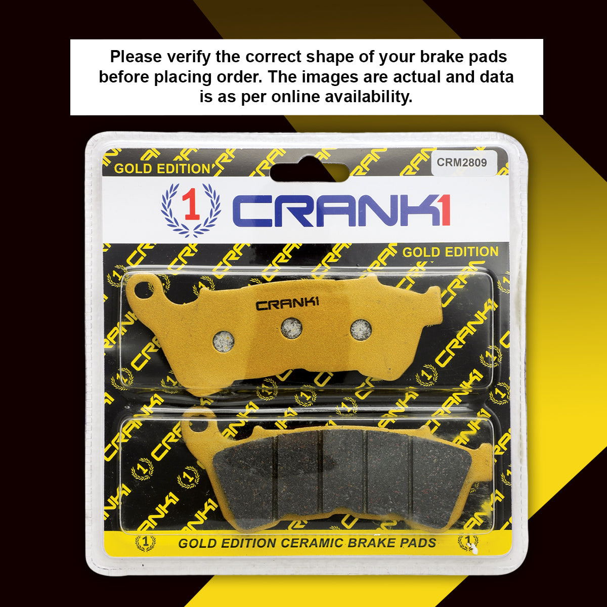 CRANK1 CRM2809 ceramic front brake pads for Harley Davidson Forty Eight