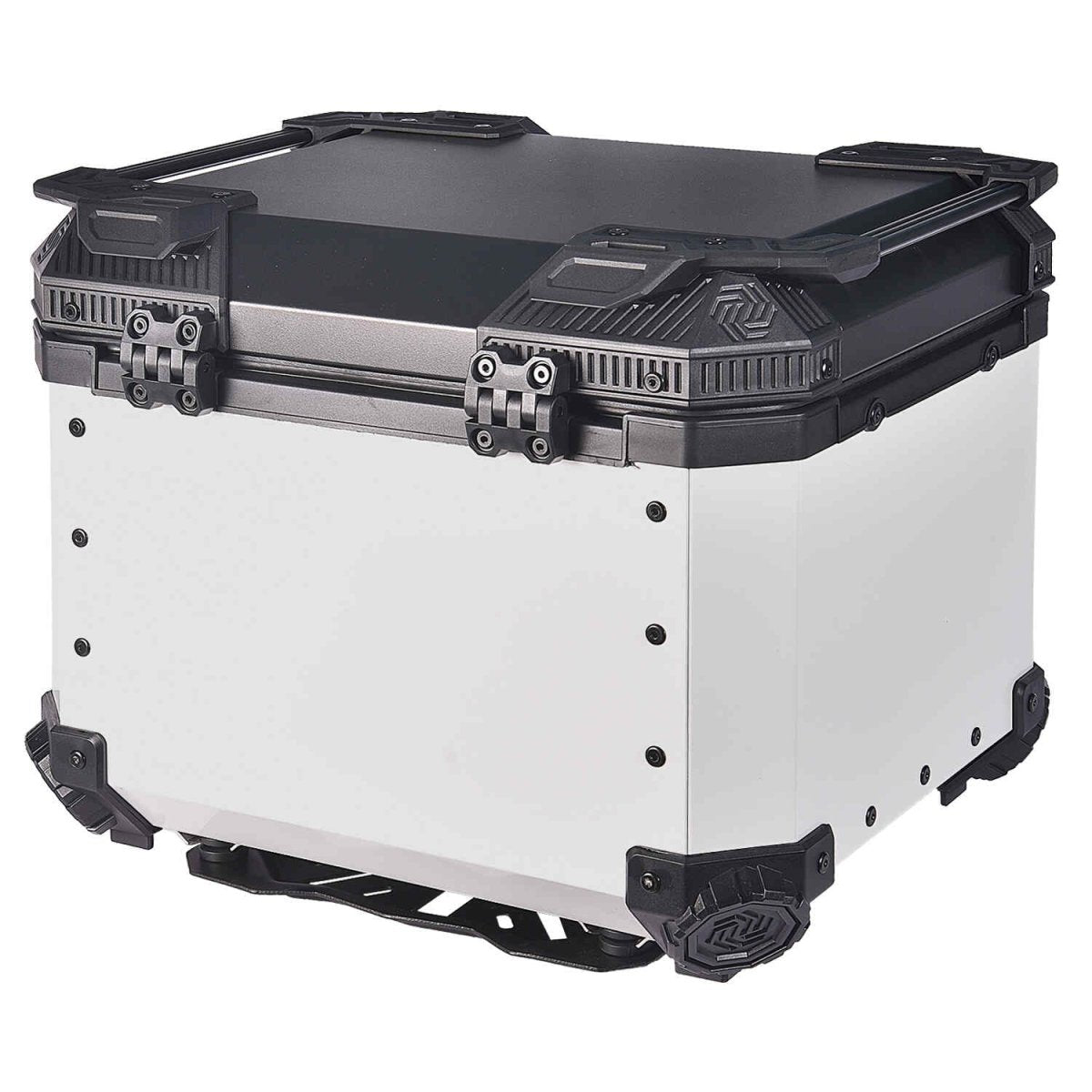 LGP 45L black aluminium motorcycle top box with backrest